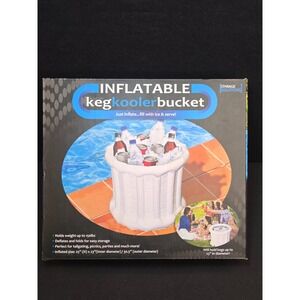 Storage Solutions Inflatable Keg Kooler Bucket White‎ Portable Party Ice Cooler
